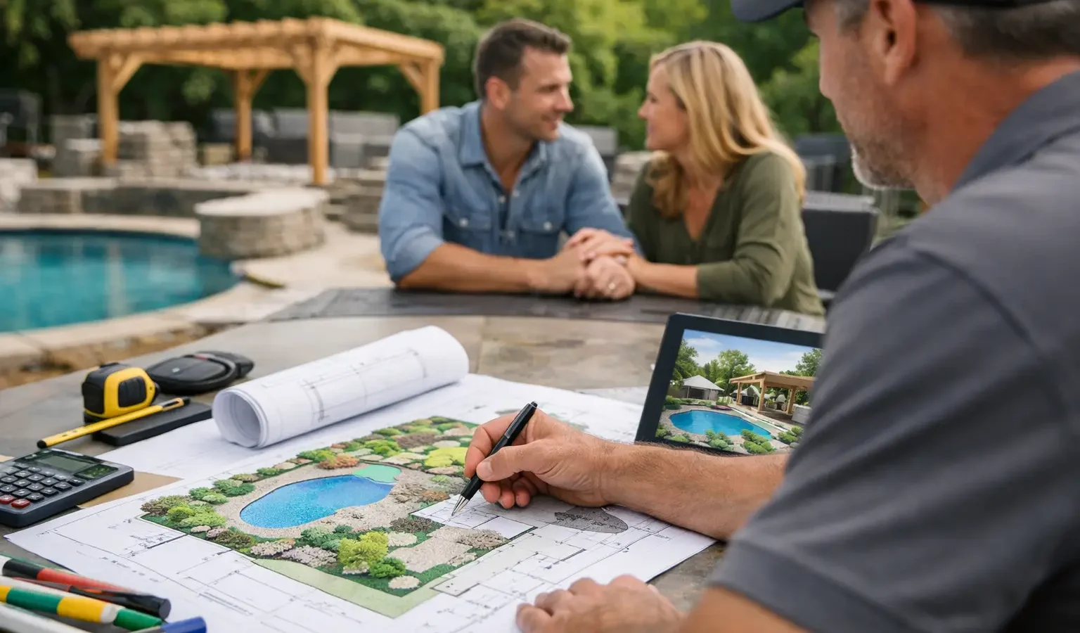 How a Backyard Transformation Contractor Plans