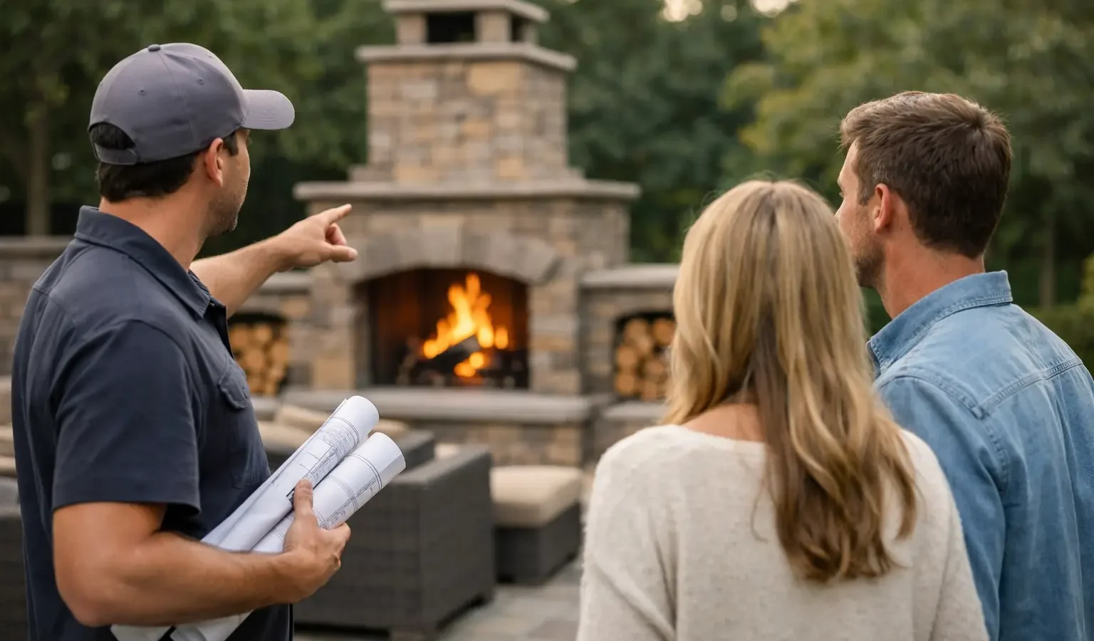 How to Find an Outdoor Fireplace Builder Near Me