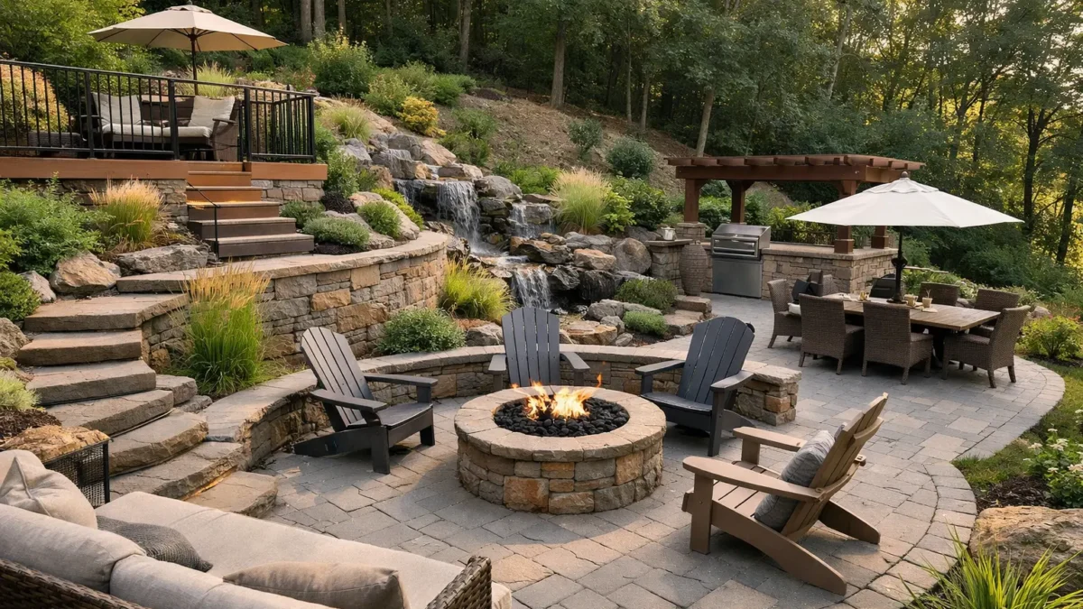 Sloped Yard Patio Ideas That Work With Your Land